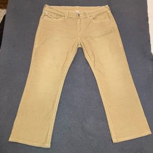 True Religion khaki corduroy, Lightly worn